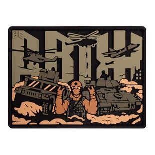 ПВХ патч (шеврон) "ДВІЖ" олива фото