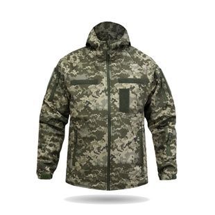 Куртка Windproof Softshell ветрозащитная (пиксель), водостойкая, флис 320 г/м&sup2; фото