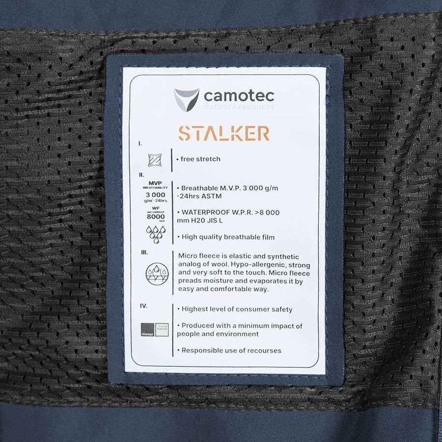 Демисезонная женская тактическая куртка Softshell Stalker синяя Camotec фото
