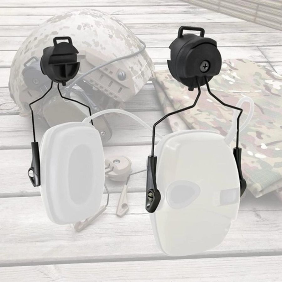 Адаптер ACM Headset Helmet Rail (black) для навушників Howard Leight Impact Sport фото
