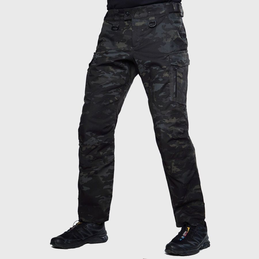 Тактические штаны UATAC Lite Черный Мультикам (Multicam Black) фото
