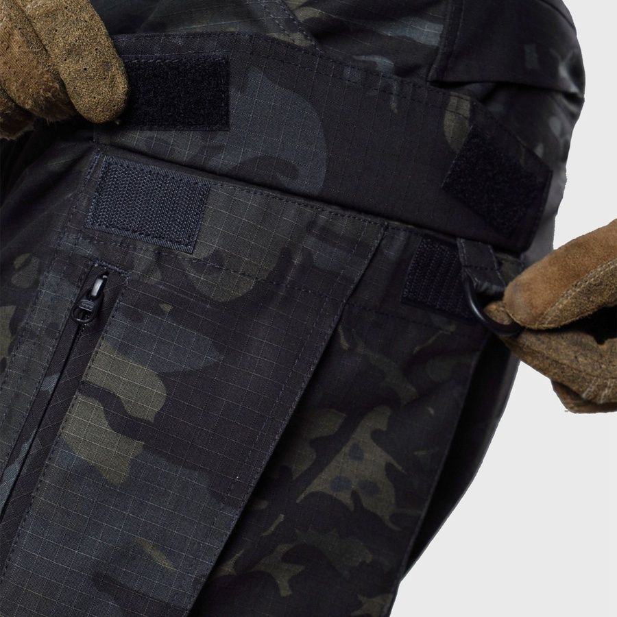 Тактические штаны UATAC Lite Черный Мультикам (Multicam Black) фото