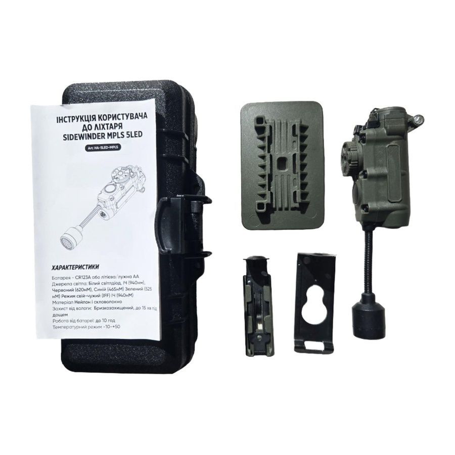 Фонарь на шлем Sidewinder MPLS 5LED Olive фото
