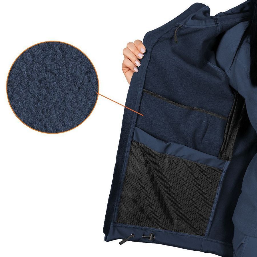 Демисезонная женская тактическая куртка Softshell Stalker синяя Camotec фото