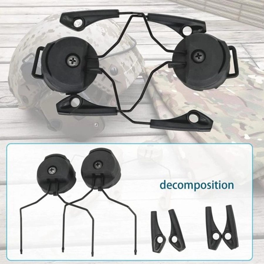 Адаптер ACM Headset Helmet Rail (black) для навушників Howard Leight Impact Sport фото