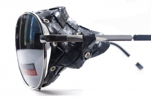 Окуляри-авіатори Global Vision Aviator-5 (silver mirror) дзеркальні сірі зі знімним ущільнювачем фото