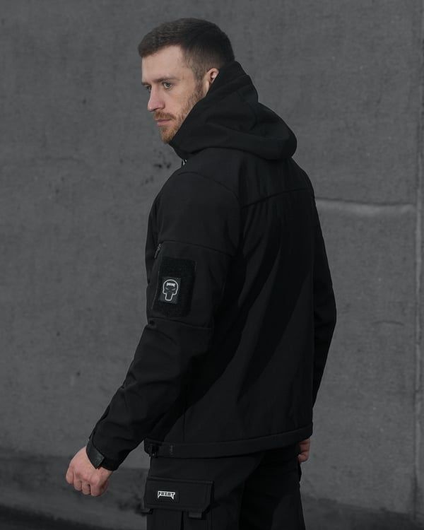 Куртка Softshell BEZET Робокоп 2.0 чорний фото