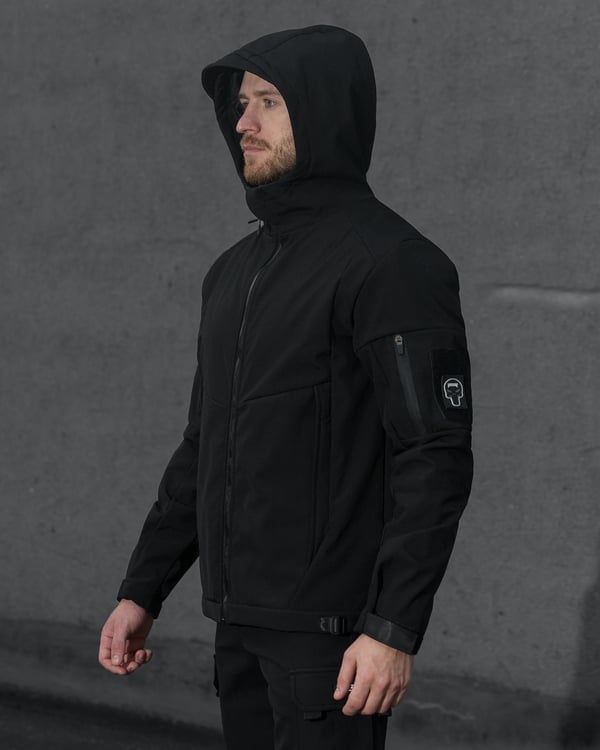 Куртка Softshell BEZET Робокоп 2.0 чорний фото