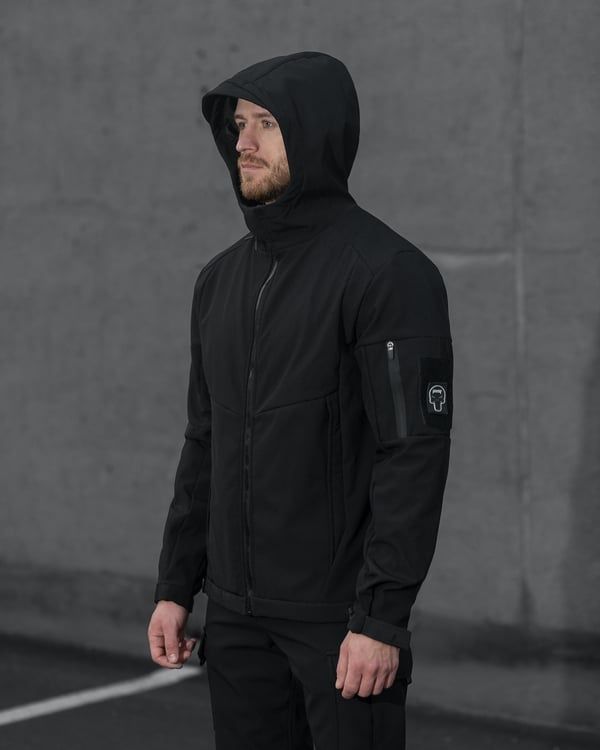 Куртка Softshell BEZET Робокоп 2.0 чорний фото