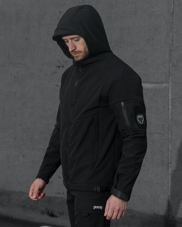 Куртка Softshell BEZET Робокоп 2.0 чорний фото