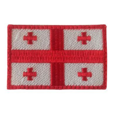 Шеврон-патч грузинський прапор на липучці фото Шеврон-патч грузинський прапор на липучці фото