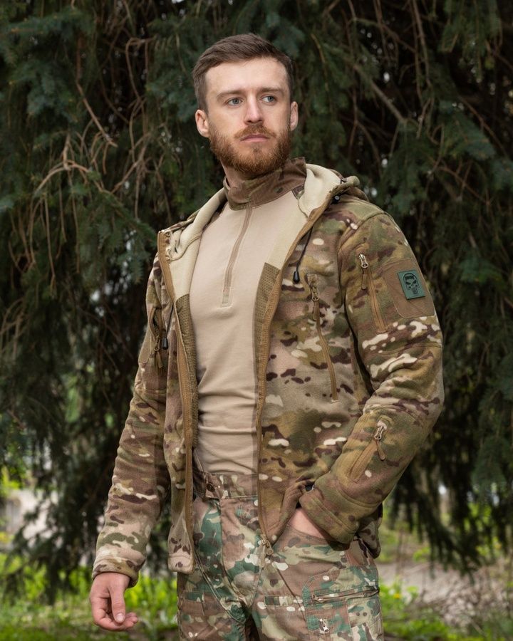 Чоловіча військова флісова кофта Unbreak Multicam BEZET фото