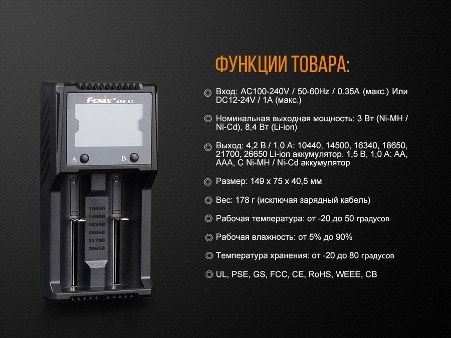 Зарядний пристрій Fenix ARE-A2 фото