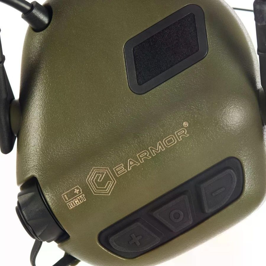 Активные защитные наушники Earmor M32 PLUS(FG) Olive с гарнитурой фото