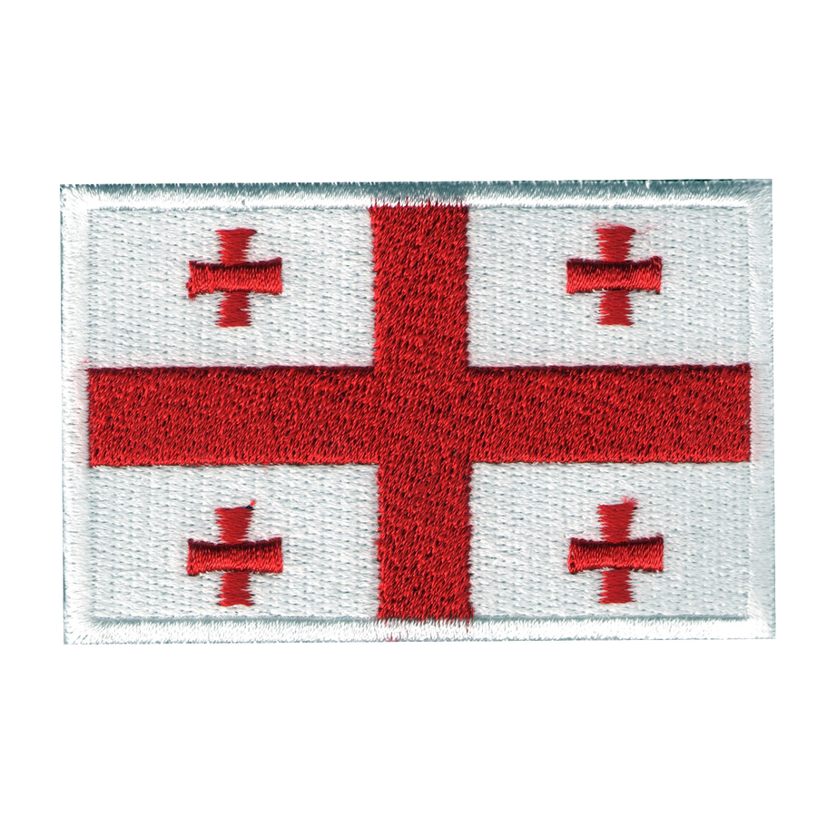 Шеврон-патч грузинський прапор на липучці фото Шеврон-патч грузинський прапор на липучці фото