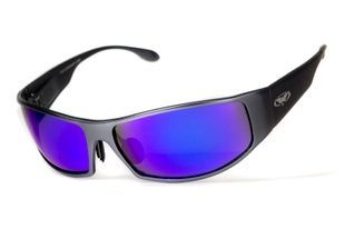 Защитные очки открытые Global Vision BAD-ASS-1 GunMetal (G-Tech&trade; blue) синие зеркальные фото