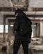 Демісезонний військовий комплект (куртка techwear чорний, Штани карго шпигун чорний, Шапка флісова чорний, Рюкзак тактичний Soldier чорний, Рукавиці тактичні Protective чорний, Окуляри тактичні чорний) BEZET фото 7