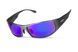 Защитные очки открытые Global Vision BAD-ASS-1 GunMetal (G-Tech&trade; blue) синие зеркальные фото 7