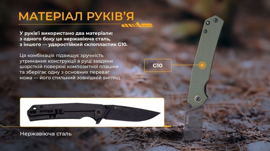 Ніж складаний Ruike P801-G фото