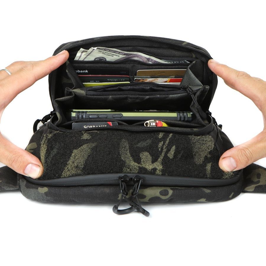 Поясна сумка-бананка, крос-боді Black Multicam, Molli UA фото