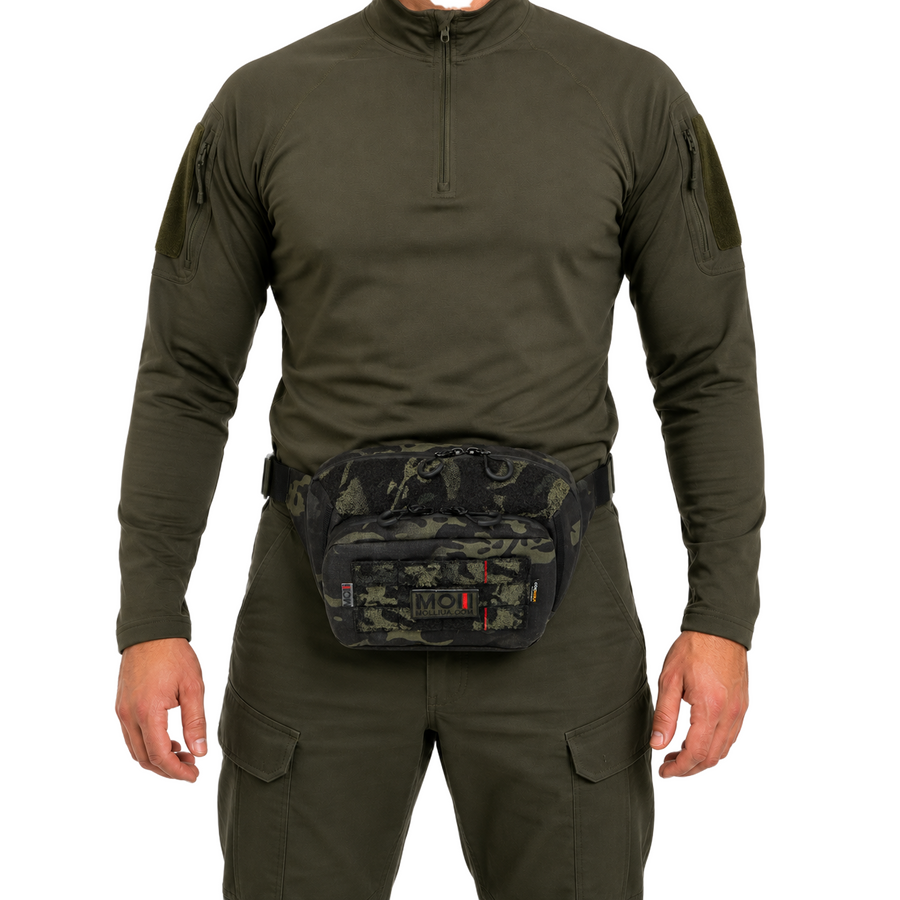 Поясна сумка-бананка, крос-боді Black Multicam, Molli UA фото