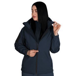 Демісезонна жіноча тактична куртка Softshell Stalker синя Camotec фото