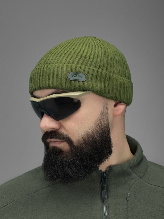 Шапка вязаная BEZET Patrol хаки фото