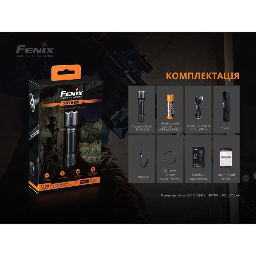 Ліхтар ручний Fenix TK16 V2.0 фото