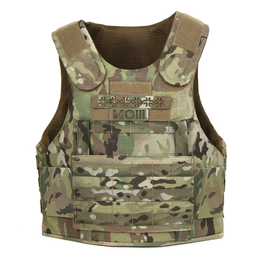 Балістичний комплект FULL 360&ordm;, 1 або 2 класу, мультикам. Балістична майка, захист шиї, попереку, паху, MOLLI