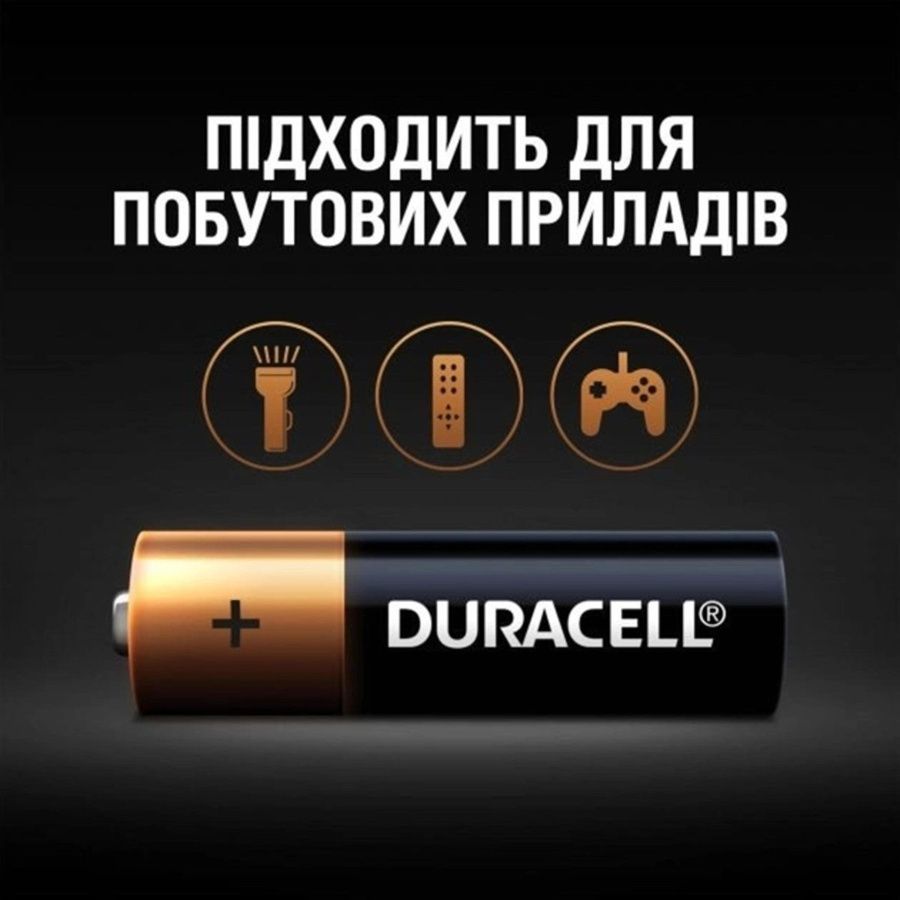 Лужні батарейки Duracell LR03 AAA 1.5V 2 шт. фото