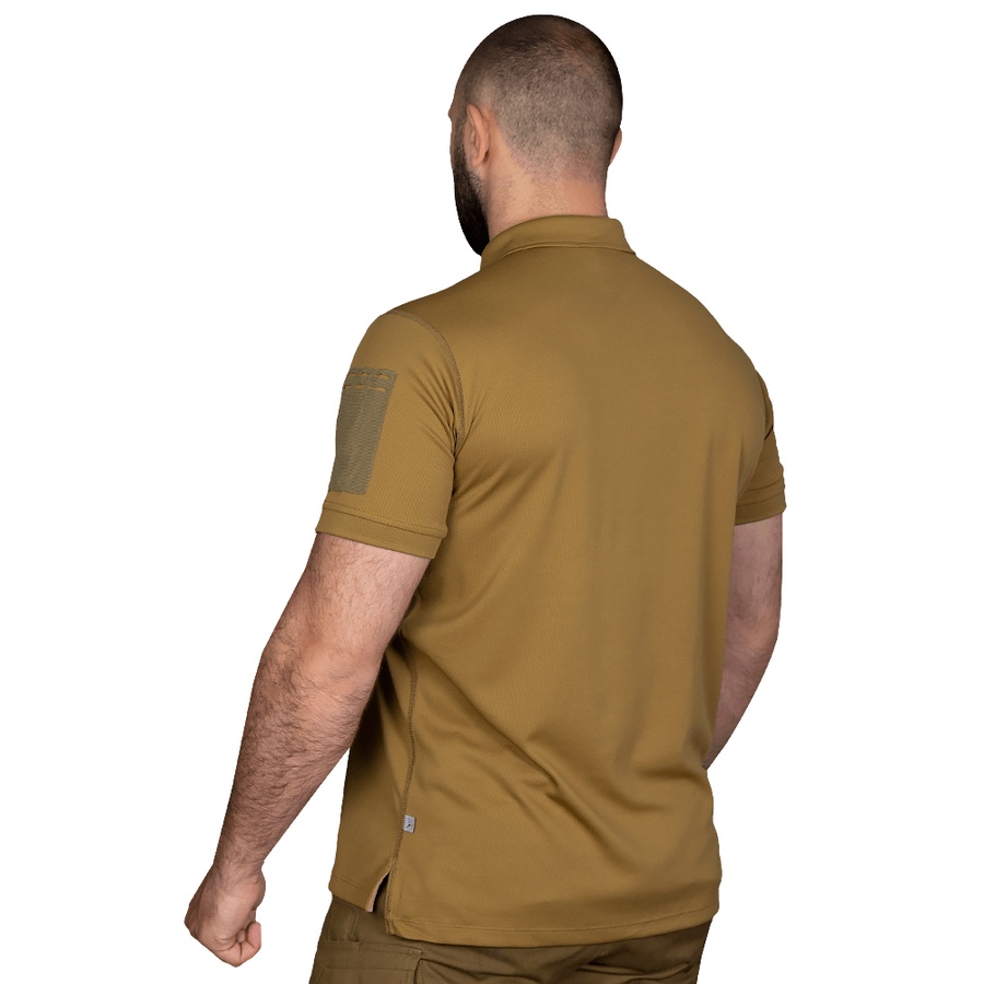 Тактична футболка Поло Tactical Army ID CoolPass Antistatic Койот Camotec фото