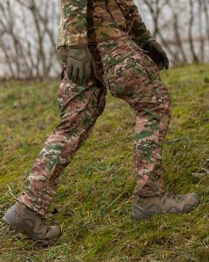 Демисезонный военный комплект (рубашка боева убокс fight камуфляж, Брюки карго тактические воин мультикам) BEZET фото
