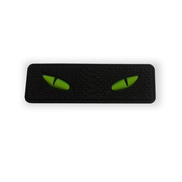 Шеврон-патч "Очі Кобри Зелені" фосфорний на липучці Чорний SHEV-09 фото