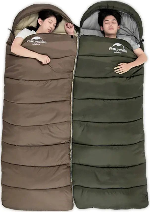 Спальный мешок Naturehike Snowbird NH20YD001 левый 580г коричневый фото