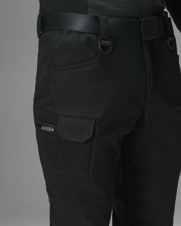 Штани карго тактичні Softshell BEZET Байрактар чорні фото