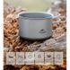 Каструля титанова зі складною ручкою 1300 мл Naturehike NH18T202-B фото 3