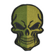 Шеврон-патч Череп (Scull) хаки-олива на липучке фото 1