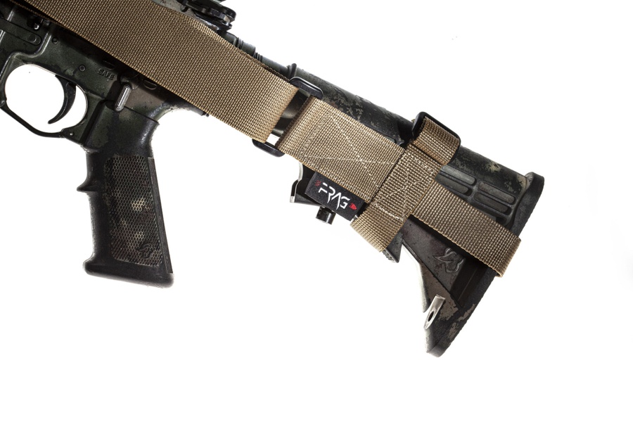 Тактичний 3-точковий збройовий ремінь Чорний FRAG фото