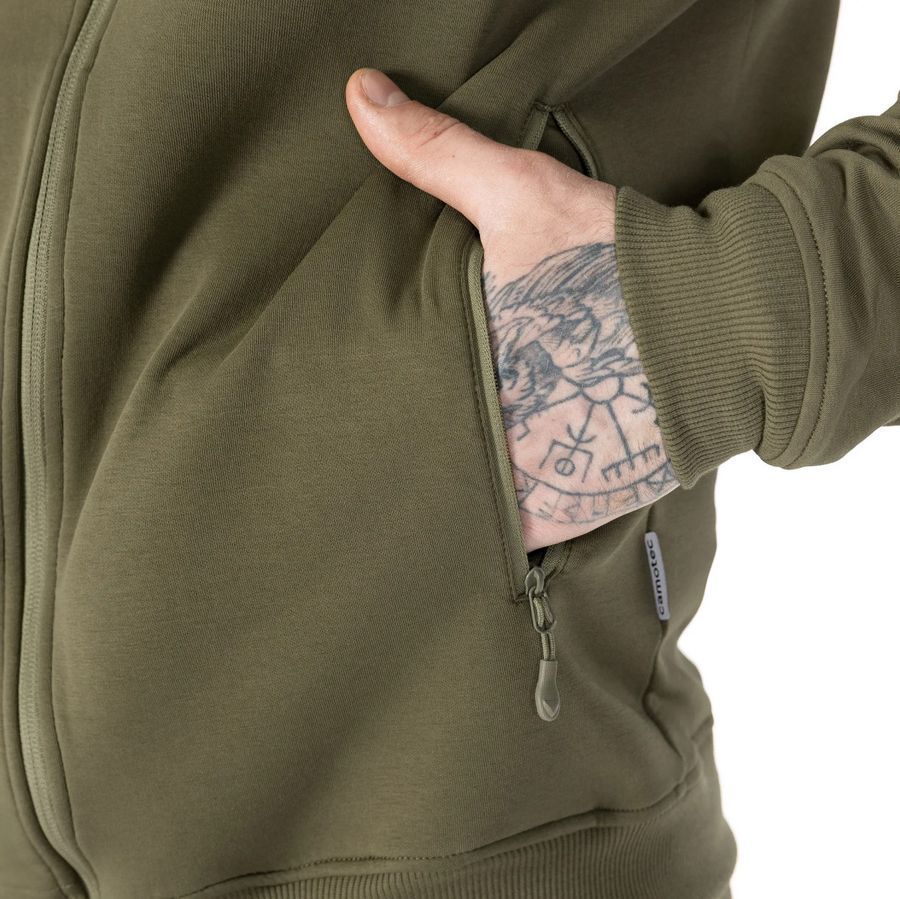 Мужская спортивная кофта FitPro Zip ShapeKnit Олива Camotec фото