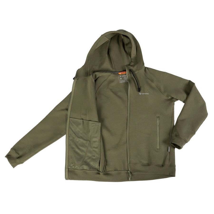 Мужская спортивная кофта FitPro Zip ShapeKnit Олива Camotec фото