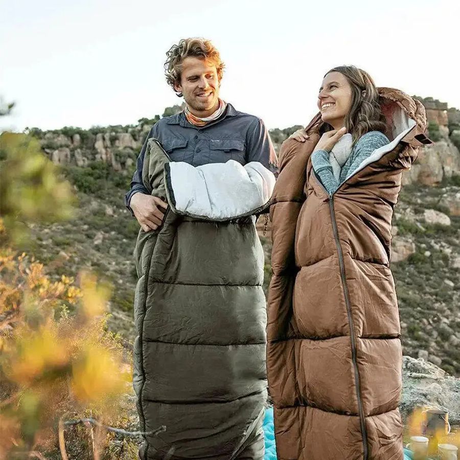 Спальный мешок Naturehike Snowbird NH20YD001 левый 580г коричневый фото