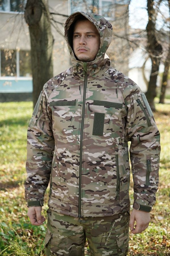 Куртка Windproof Softshell ветрозащитная, водостойкая, флис 320 г/м&sup2; фото