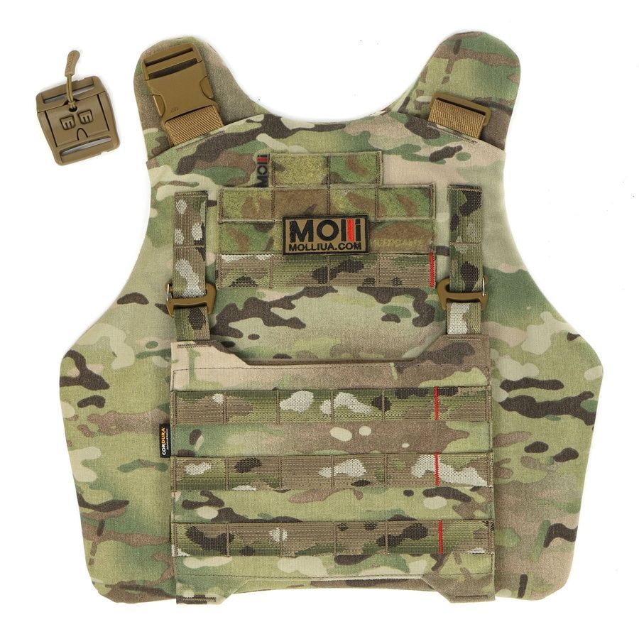Протиуламковий жилет EGIDA СPS (corset protection system), 1 або 2 класу ДСТУ та STANAG, мультикам MOLLI фото