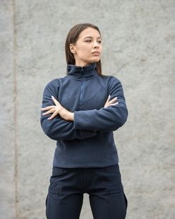 Жіноча військова тактична флісова кофта Alpha синя BEZET фото