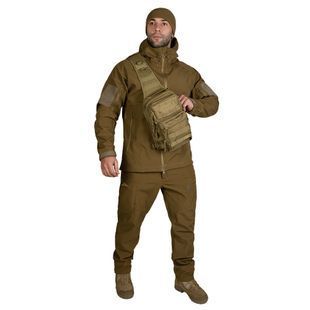 Демисезонная тактическая куртка Softshell Stalker Coyote Camotec фото
