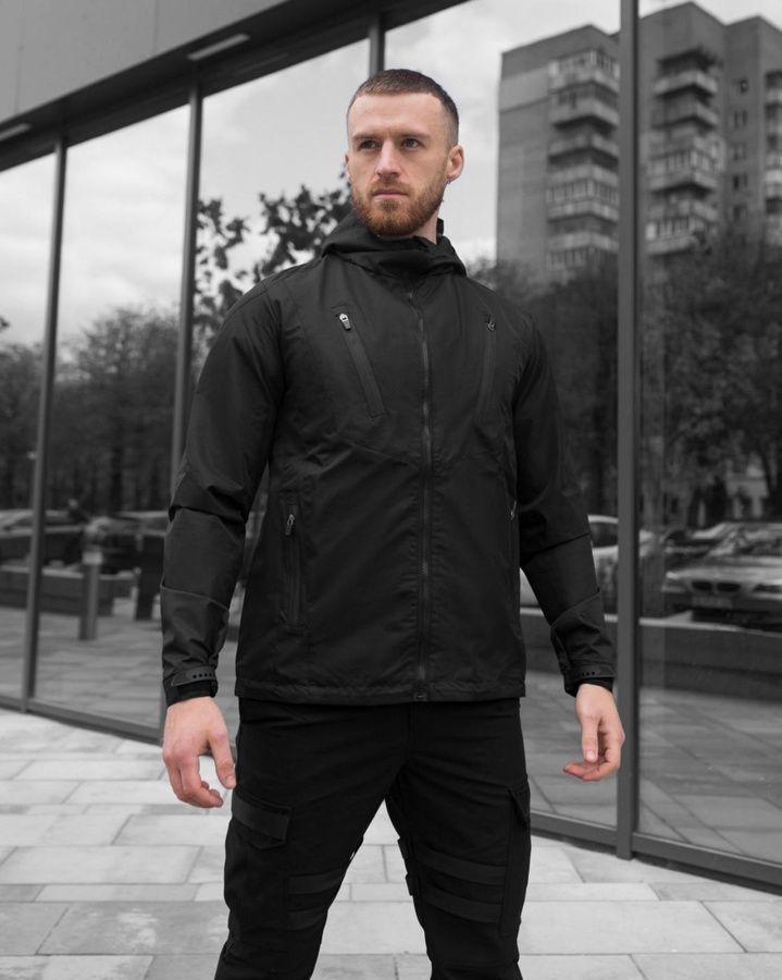 Куртка вітровка BEZET Illuminate чорний фото
