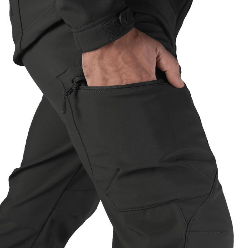 Брюки тактические SoftShell. Черные Camotec фото