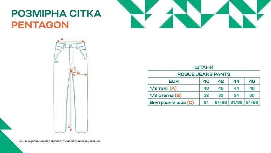 Брюки Pentagon Rogue Jeans Pants 46 32" Black фото