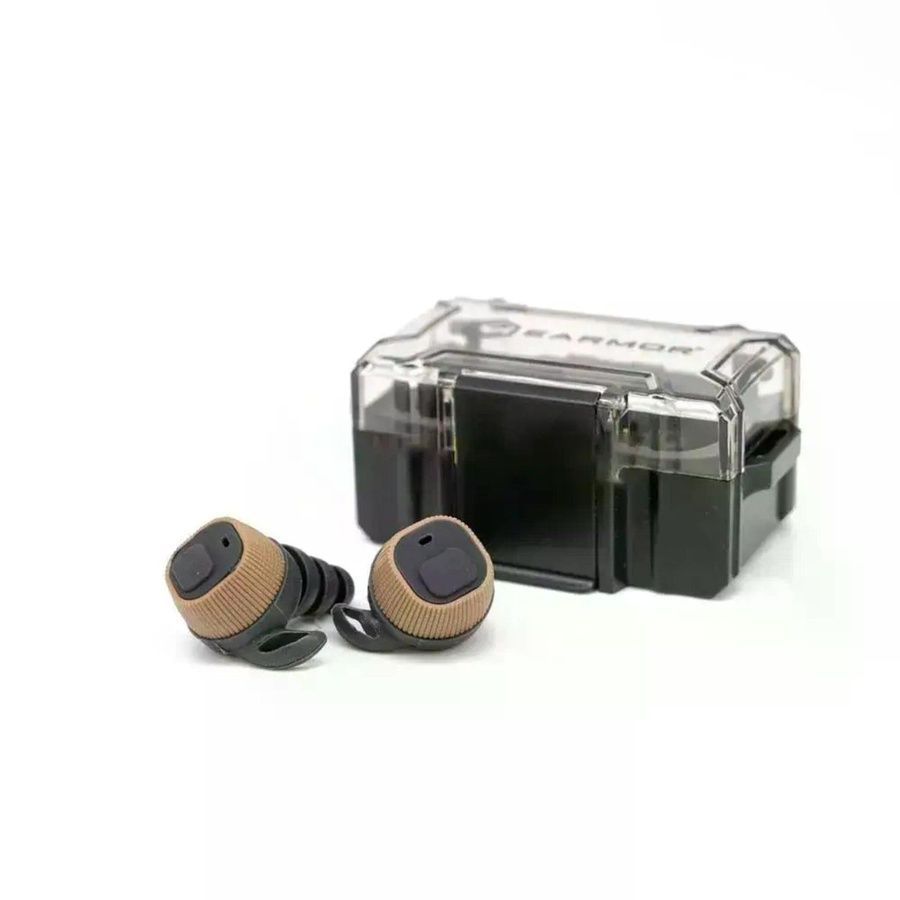 Активные защитные наушники (беруши) Earmor M20 Tactical Earbuds (Coyote Brown) фото