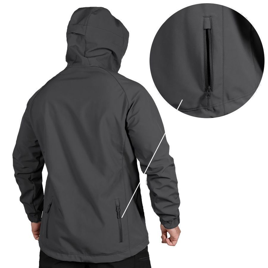Демісезонний костюм-комплект військовий SoftShell Rubicon + Vent. Графіт Camotec фото